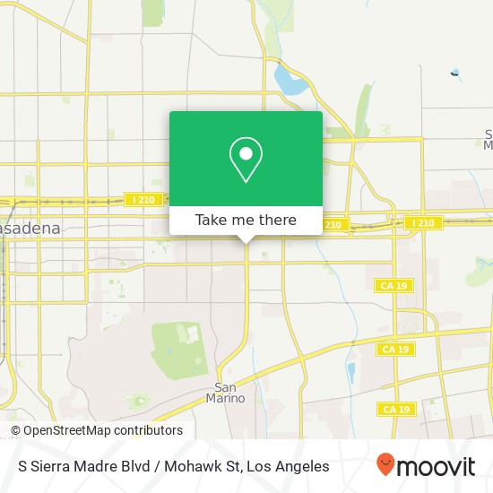 Mapa de S Sierra Madre Blvd / Mohawk St