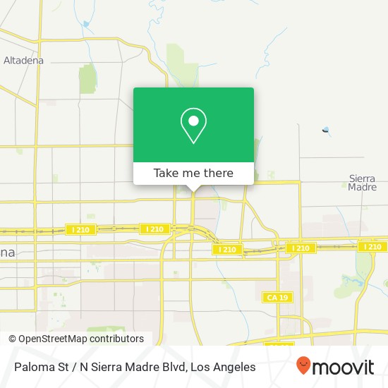 Paloma St / N Sierra Madre Blvd map