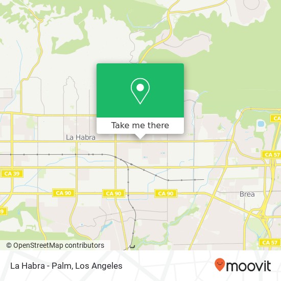 La Habra - Palm map