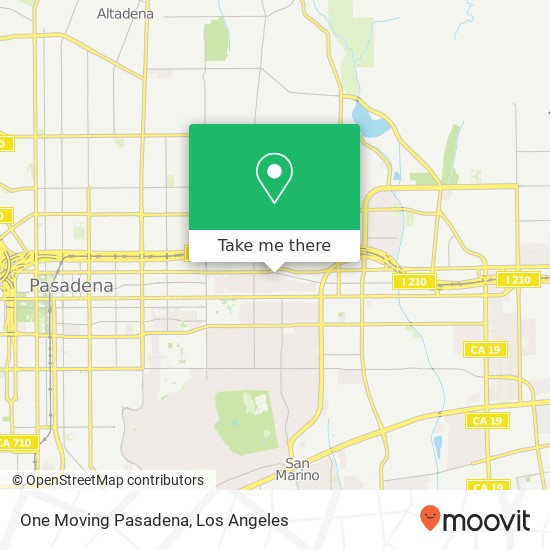 One Moving Pasadena map