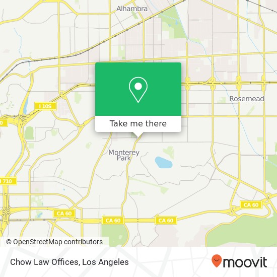 Mapa de Chow Law Offices