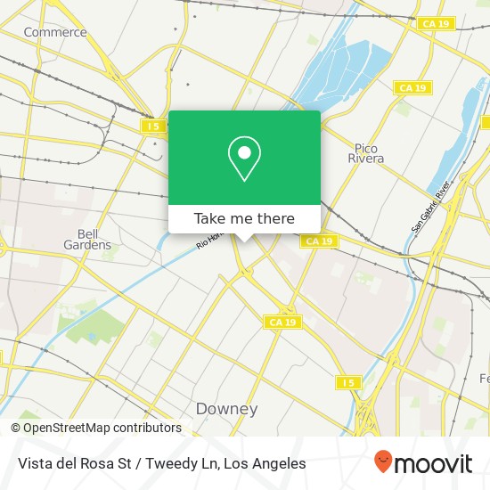 Mapa de Vista del Rosa St / Tweedy Ln