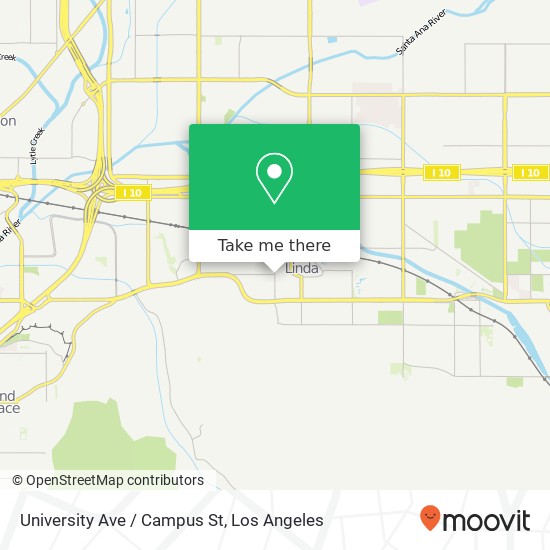 University Ave / Campus St map
