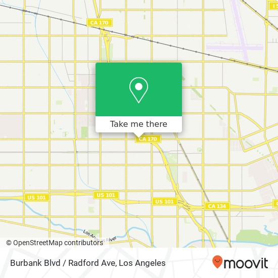 Mapa de Burbank Blvd / Radford Ave