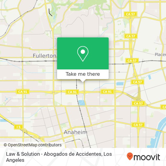 Mapa de Law & Solution - Abogados de Accidentes