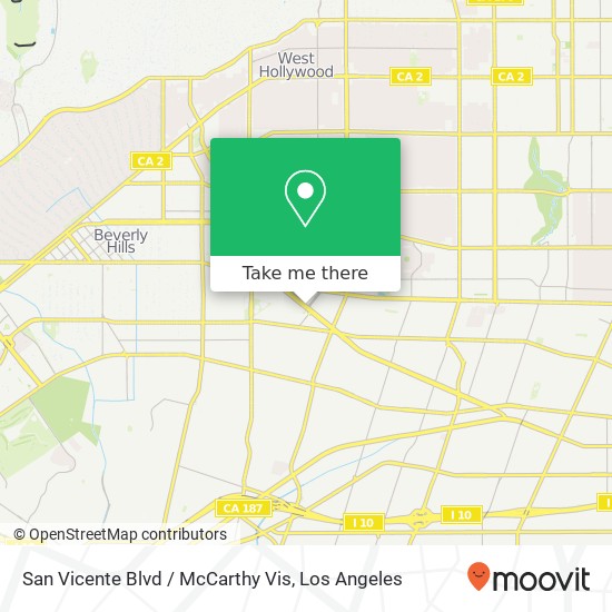 Mapa de San Vicente Blvd / McCarthy Vis