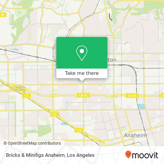 Bricks & Minifigs Anaheim map