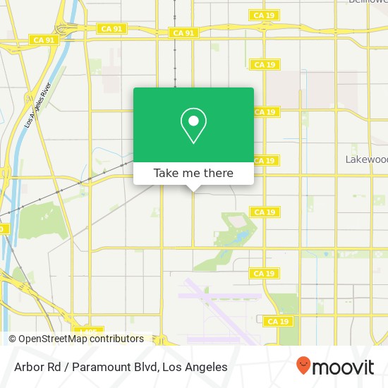 Mapa de Arbor Rd / Paramount Blvd