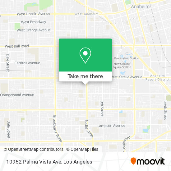 10952 Palma Vista Ave map