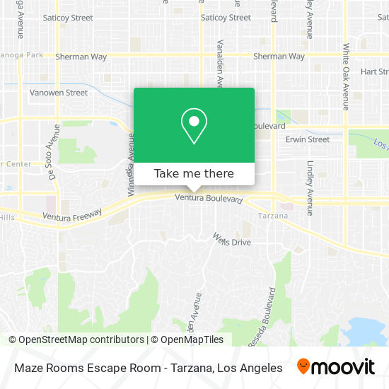 Maze Rooms Escape Room - Tarzana map