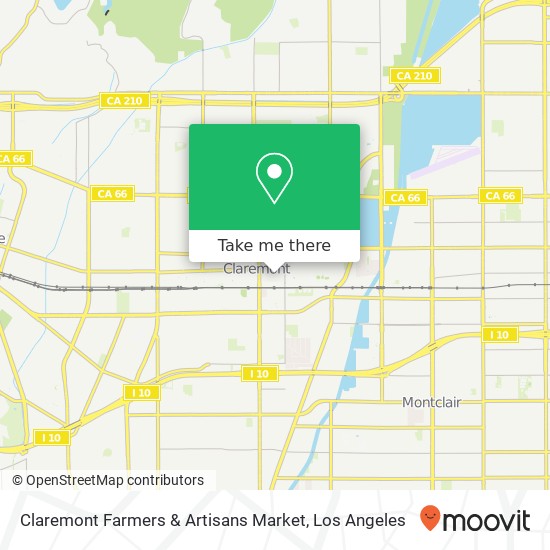 Claremont Farmers & Artisans Market map