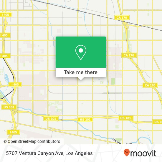 Mapa de 5707 Ventura Canyon Ave