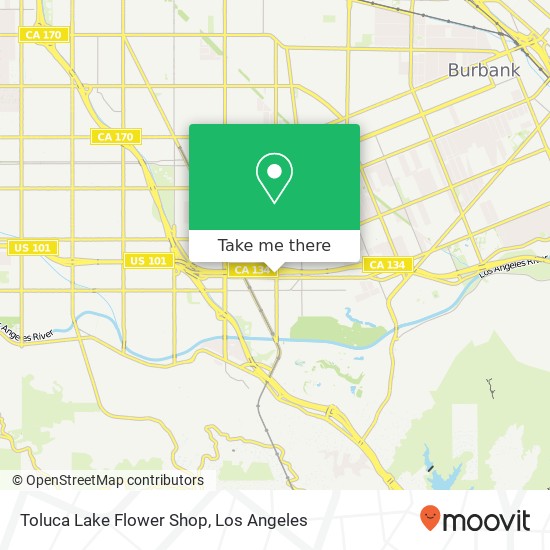 Mapa de Toluca Lake Flower Shop