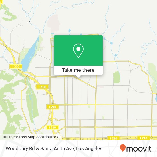 Mapa de Woodbury Rd & Santa Anita Ave