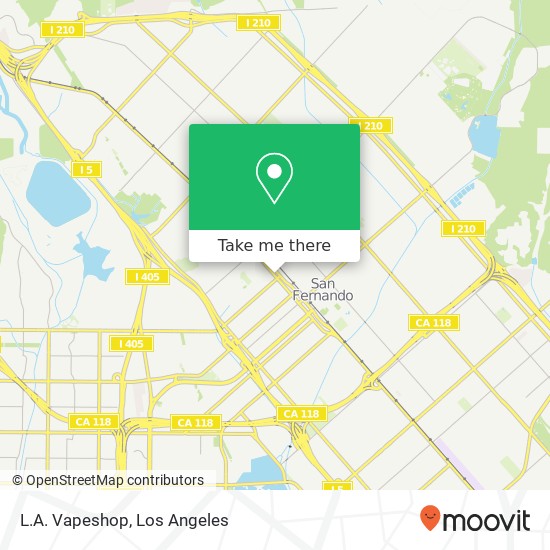 L.A. Vapeshop map