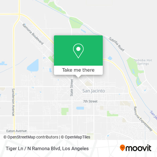 Tiger Ln / N Ramona Blvd map