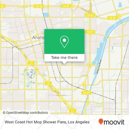 West Coast Hot Mop Shower Pans map