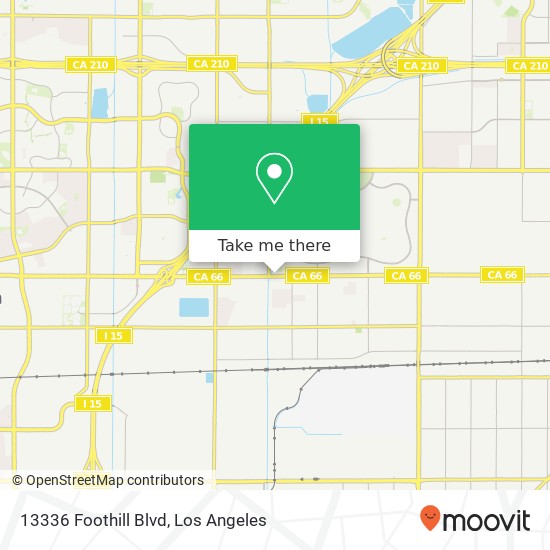 13336 Foothill Blvd map