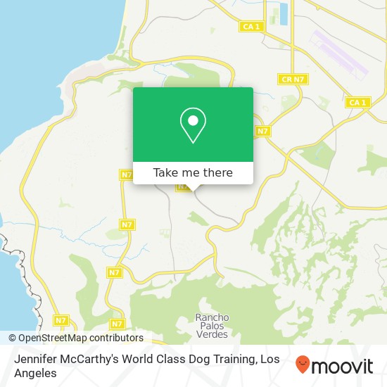 Jennifer McCarthy's World Class Dog Training map