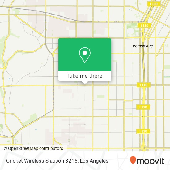 Mapa de Cricket Wireless Slauson 8215