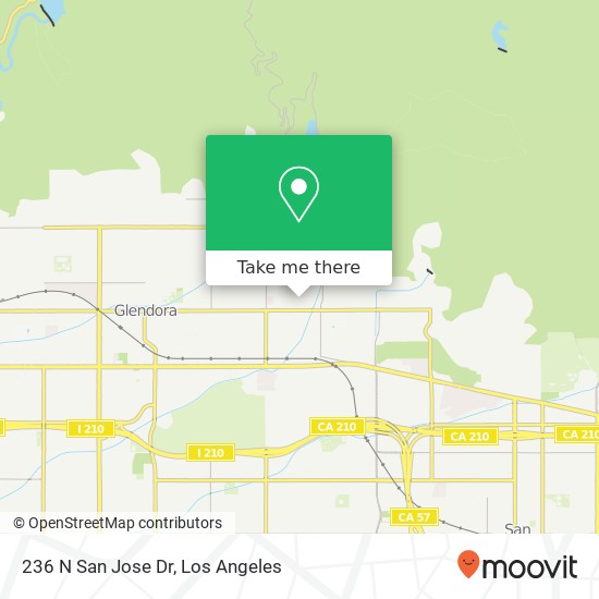Mapa de 236 N San Jose Dr