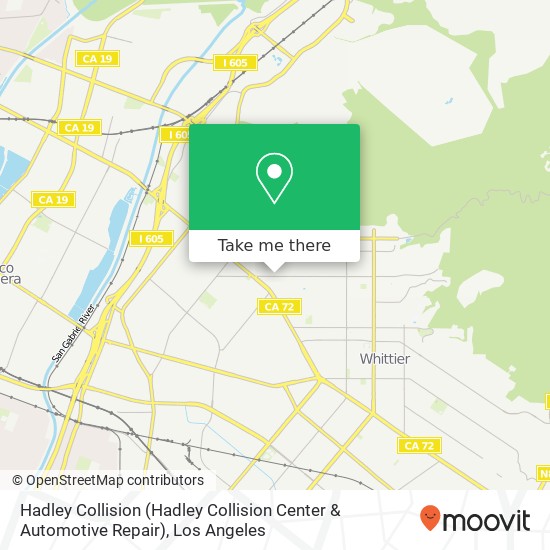 Mapa de Hadley Collision (Hadley Collision Center & Automotive Repair)