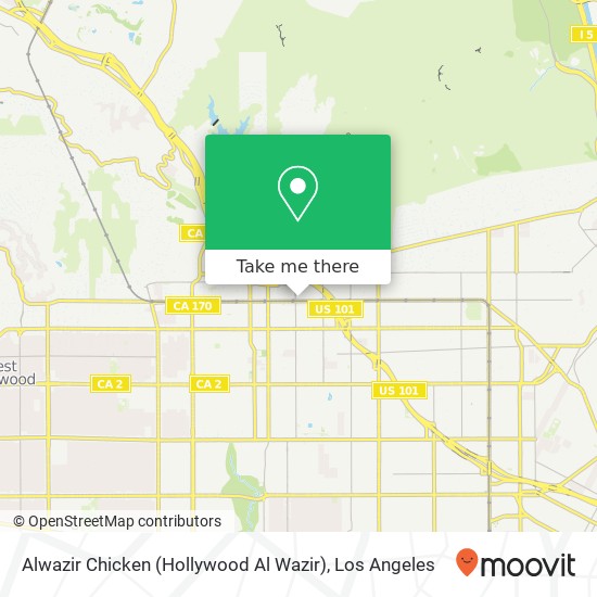 Mapa de Alwazir Chicken (Hollywood Al Wazir)