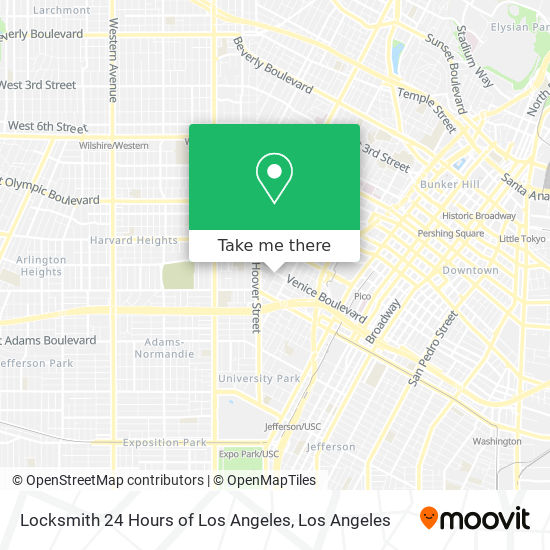 Locksmith 24 Hours of Los Angeles map