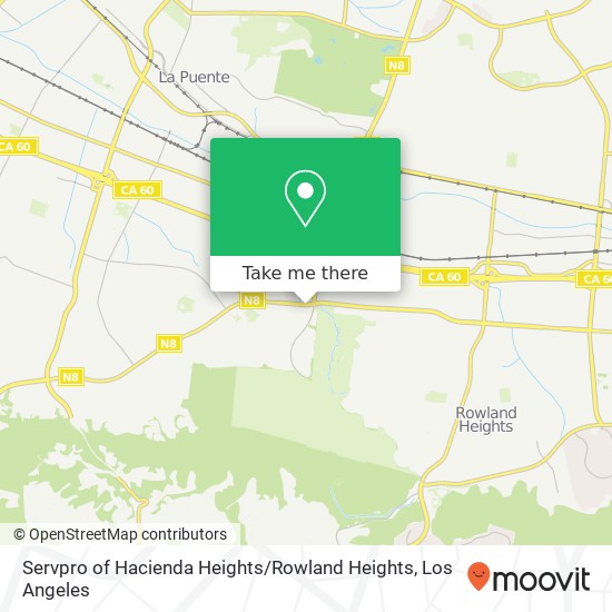 Mapa de Servpro of Hacienda Heights / Rowland Heights
