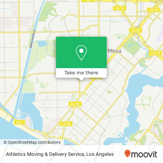 Athletics Moving & Delivery Service map