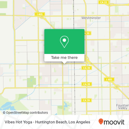 Mapa de Vibes Hot Yoga - Huntington Beach
