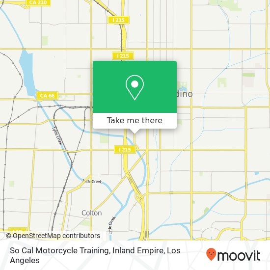 Mapa de So Cal Motorcycle Training, Inland Empire