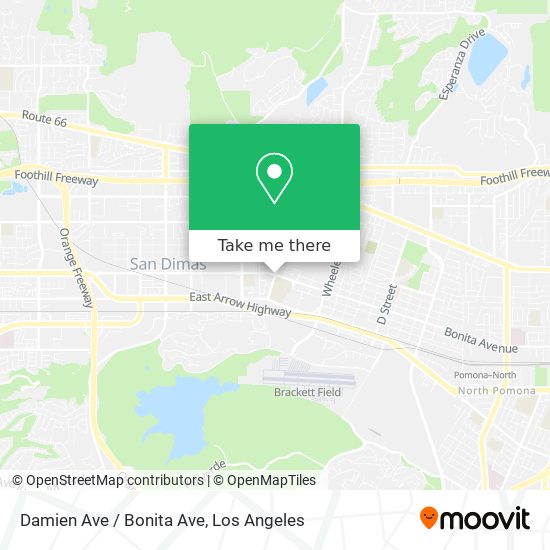 Damien Ave / Bonita Ave map