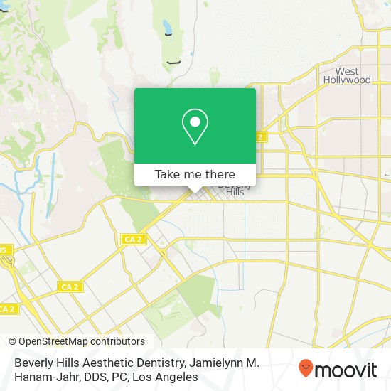 Mapa de Beverly Hills Aesthetic Dentistry, Jamielynn M. Hanam-Jahr, DDS, PC