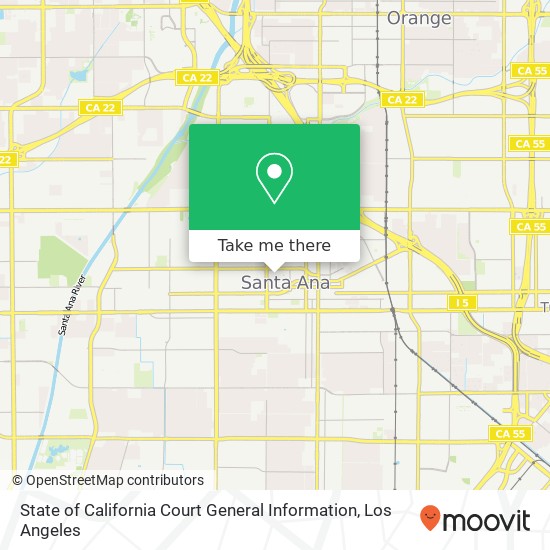 State of California Court General Information map