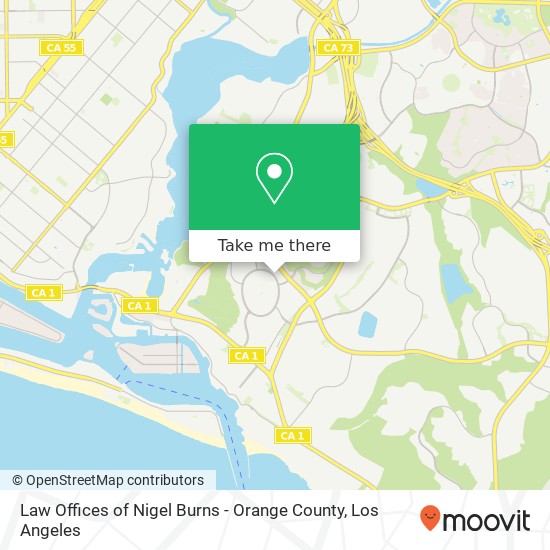 Mapa de Law Offices of Nigel Burns - Orange County