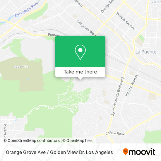 Mapa de Orange Grove Ave / Golden View Dr