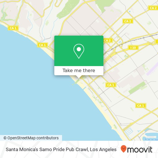 Santa Monica's Samo Pride Pub Crawl map