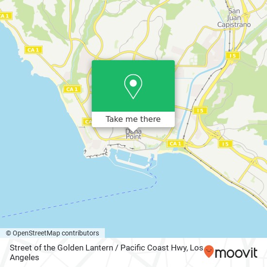 Street of the Golden Lantern / Pacific Coast Hwy map