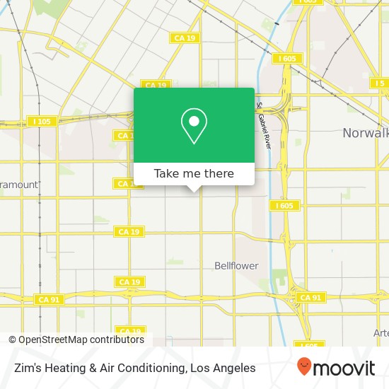 Mapa de Zim's Heating & Air Conditioning