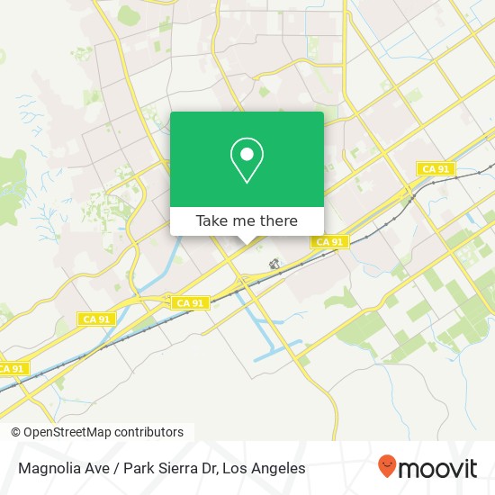 Mapa de Magnolia Ave / Park Sierra Dr