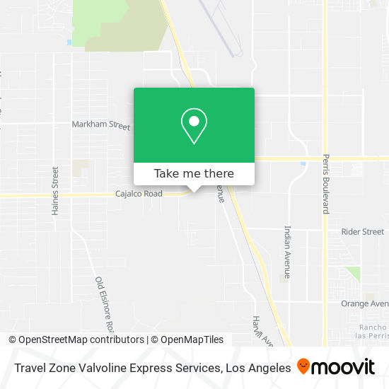 Travel Zone Valvoline Express Services map