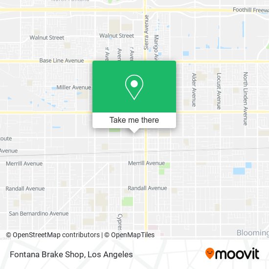 Fontana Brake Shop map