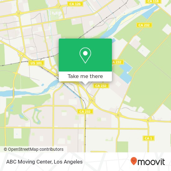 ABC Moving Center map