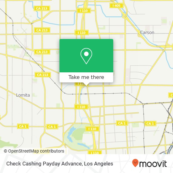 Mapa de Check Cashing Payday Advance