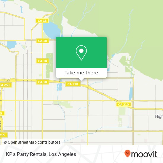 KP's Party Rentals map
