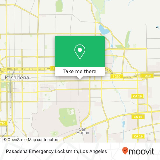 Pasadena Emergency Locksmith map