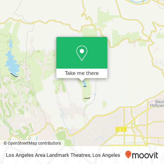 Los Angeles Area Landmark Theatres map