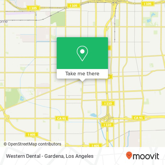 Mapa de Western Dental - Gardena