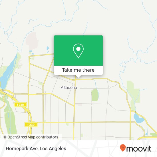Homepark Ave map